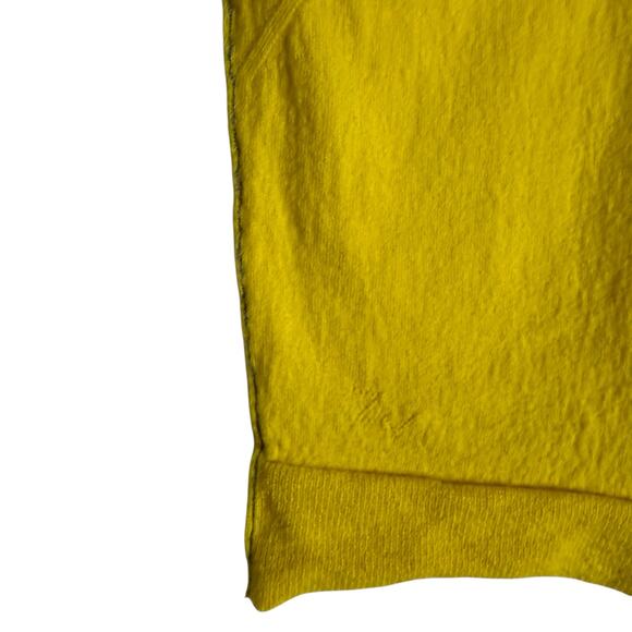 Zadig & Voltaire Yellow Merino Wool Short Sleeve Scoop Neck Knit Sweater Top XS - Picture 6 of 11